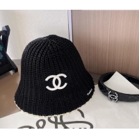 Buy Inexpensive Chanel Knit Bucket Hat 081855 Black 2022