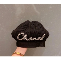 Promotional Chanel Knit Beret Hat 091588 Black 2022