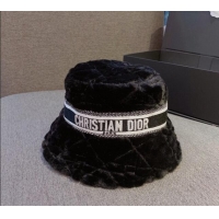 Good Looking Dior Fur Bucket Hat 1122121 Black 2022