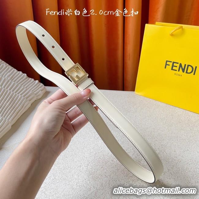 Good Quality Fendi Leather Belt 20MM 2775