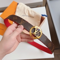 Best Grade Louis Vuitton 30MM Leather Belt 7109-7