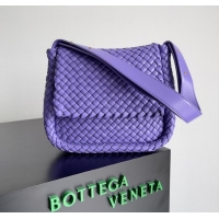 Shop Discount Bottega Veneta Small padded intreccio leather shoulder bag 709418 Purple