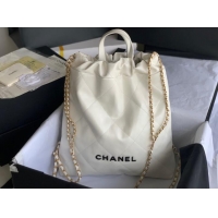 New Fashion LARGE BACK PACK CHANEL 22 AS3313 WHITE&BLACK