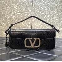 Top Quality VALENTINO Loco Crystal bag 2B0K30 black