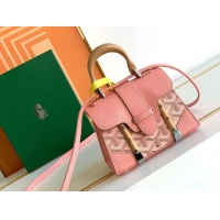 Top Quality Goyard Original Nano Saigon Tote Bag With Strap Mini 8032 New Pink