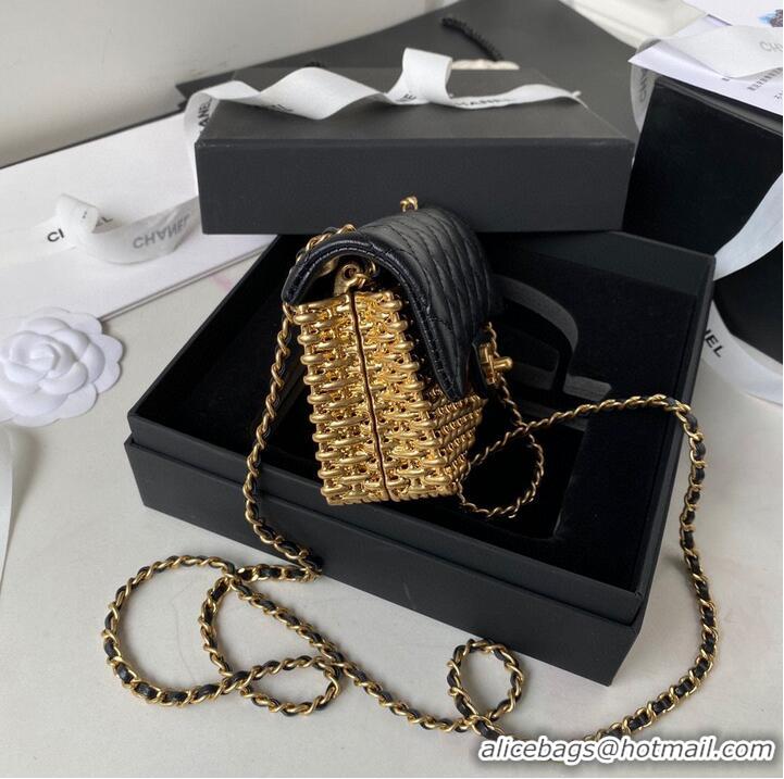 Good Product Chanel 23C Original Leather AS3717 Black & Gold-Tone