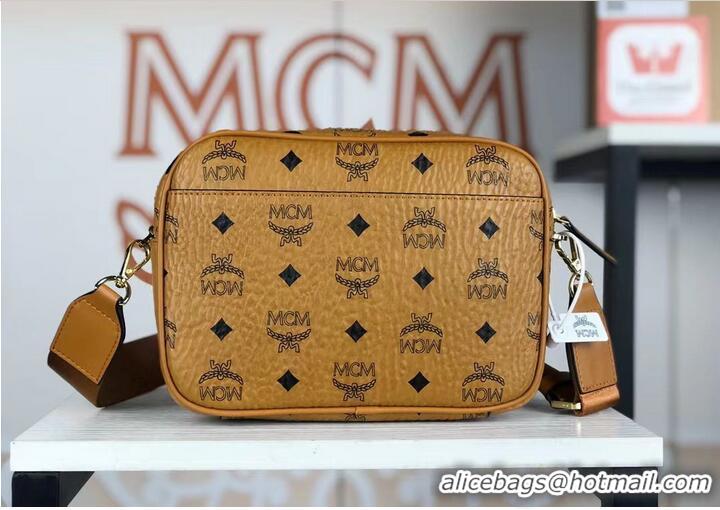 Buy Cheap MCM Shoulder Bag Calfskin Leather 3358 Camel