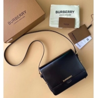 New Design BurBerry Original Leather Shoulder Bag BU55660 Black