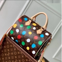 Buy Inexpensive Louis Vuitton LVxYK Speedy Bandoulière 25 Bag with Painted Dots M46433 2023