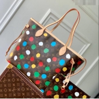 Good Product Louis Vuitton LVxYK Neverfull MM Tote Bag with Painted Dots M46381 2023