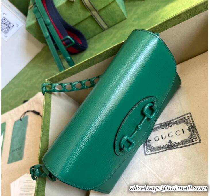 Famous Brand Gucci Horsebit 1955 mini bag 724713 Green
