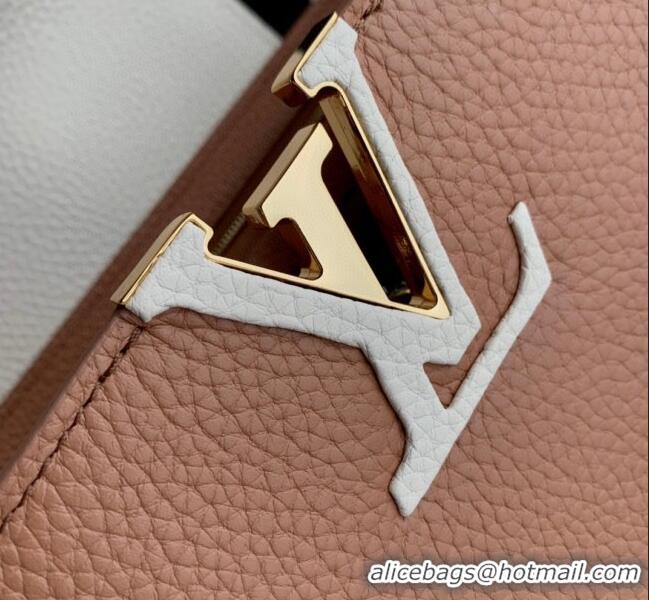 Promotional Louis Vuitton Capucines Mini Bag in Taurillon Calfskin M21045 Brown/Beige 2023