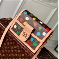 Reasonable Price Louis Vuitton LVxYK Dauphine MM Bag with Painted Dots in Monogram Canvas M46432 2023