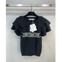 ​Promotional Dior Wool Short Sleeves Sweater D208065 Black 2023