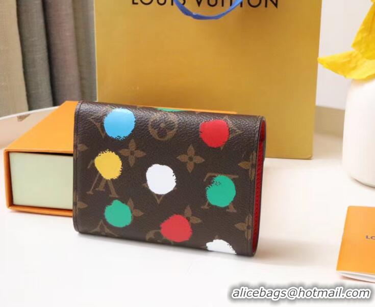 New Design Louis Vuitton LVxYK Monogram Canvas With Painted Dots Victorine Wallet M81865