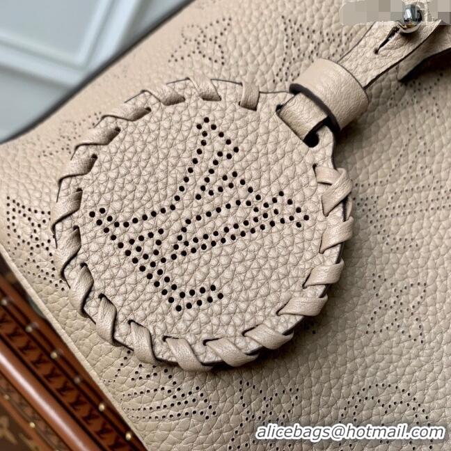 Good Taste Louis Vuitton Blossom MM Tote Bag in Mahina Perforated Calfskin M21852 Grey 2023