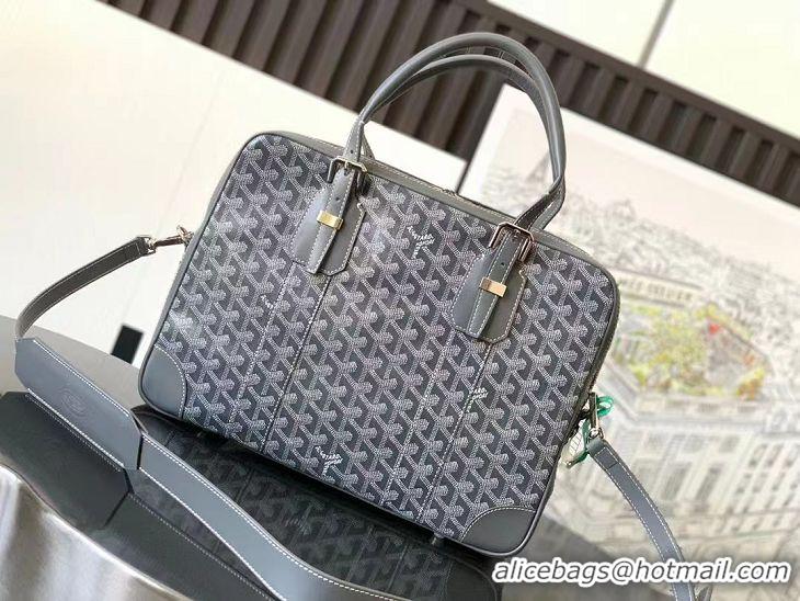 Top Grade Goyard Ambassade Bag Small Briefcase G2389 Dark Grey