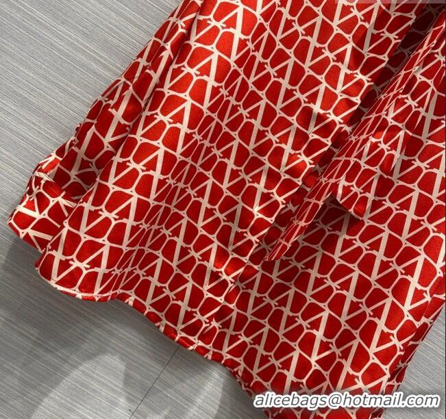 Top Quality Valentino Silk Shirt V22312 Red 2023