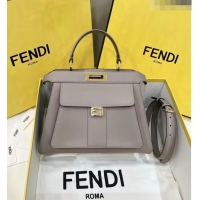 Super Quality Fendi Peekaboo Medium Bag in Calf Leather 8596M Grey 2022