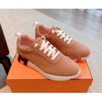 Purchase Hermes Bouncing Sneakers in Suede Peachy Pink 3020873