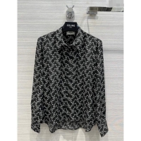 ​Top Quality Celine Silk Shirt C20883 Black 2023