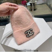 Buy Fashionable Chanel Knit Rabbit Fur Hat 120850 Pink 2022