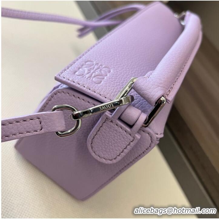 Luxury Cheap Loewe mini Puzzle Bag Original Leather 6223 purple