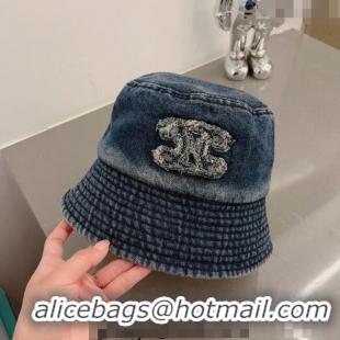 Popular Style Celine Denim Bucket Hat 040702 Blue 2023