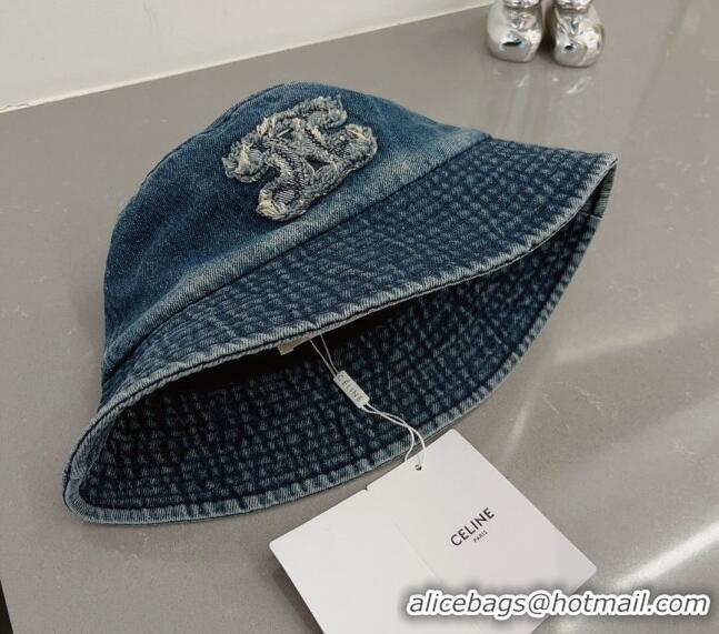 Popular Style Celine Denim Bucket Hat 040702 Blue 2023