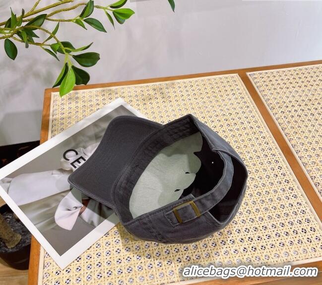 Cheap Price Miu Miu Canvas Baseball hat with Crystals 0407 Grey 2023