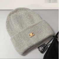 Popular Style Celine Knit Hat 010536 Light Grey 2023