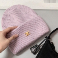 New Cheap Celine Knit Hat 010536 Light Purple 2023