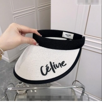 Grade Stylish Celine Visor Straw Hat C021660 White 2023