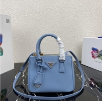 Good Looking Prada Galleria Saffiano leather mini-bag 1BA906 blue