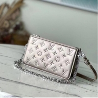 Promotional Louis Vuitton Leather M81828 silvery grey