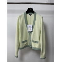 ​Well Crafted Chanel Cashmere Cardigan CH42202 Light Green 2023