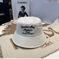 Buy Fashionable Dior Canvas Bucket Hat D0105 White 2023