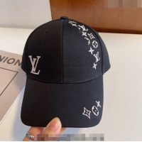 Well Crafted Louis Vuitton Canvas Baseball Hat 1208 Black 2022