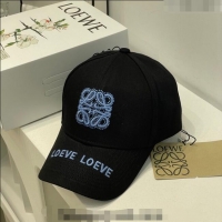 Most Popular Loewe Anagram Baseball Hat L0407 Black 2023