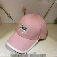 Luxury Cheap Hermes Horse Baseball Hat 021613 Pink 2023