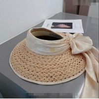 Reasonable Price Valentino VLogo Visor Straw Hat VA1650 Beige 2023