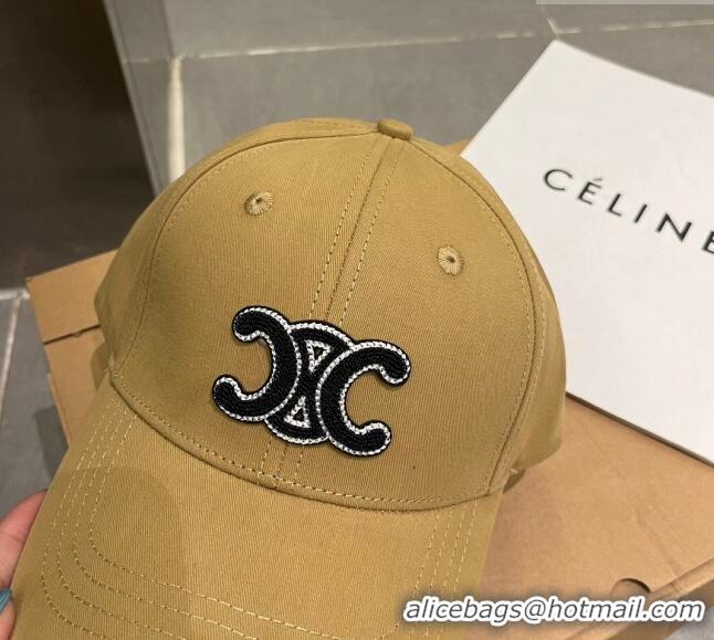 Most Popular Celine Canvas Baseball Hat 051206 Apricot 2023
