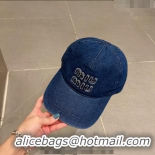 Low Price Miu Miu Denim Bucket Hat 051209 Blue 2023
