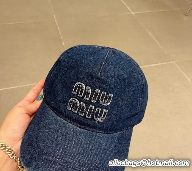 Low Price Miu Miu Denim Bucket Hat 051209 Blue 2023
