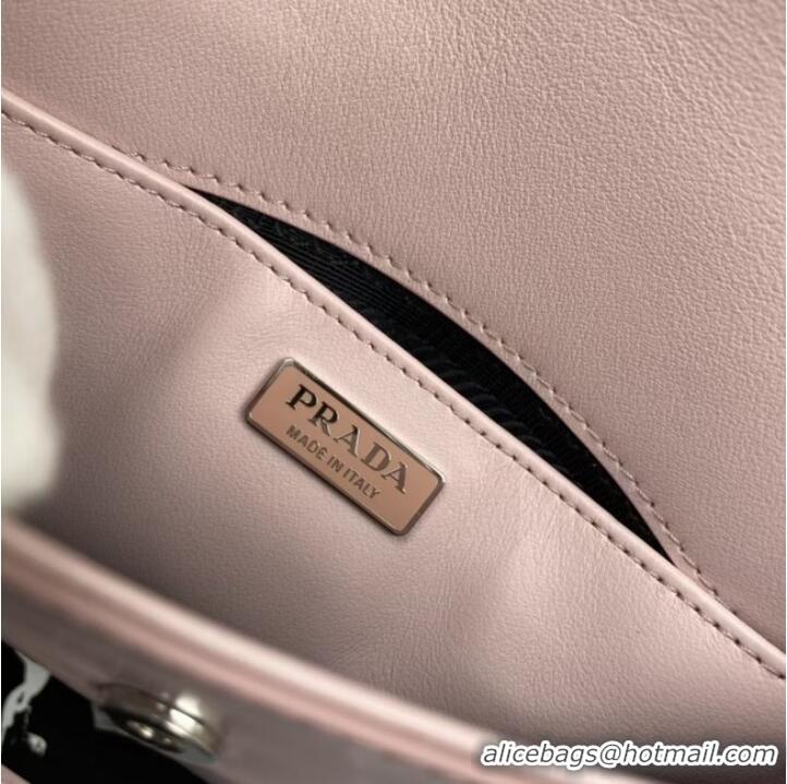 Buy Cheap Prada Cleo brushed leather shoulder bag with flap 1BD311 Lavender