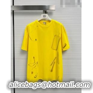 Promotional Loewe T-shirt L51016 Yellow 2023