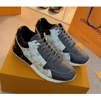 Stylish Louis Vuitton Run Away Sneakers in Monogram Canvas Black White/Grey 0316061