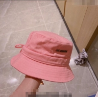 Famous Brand Jacquemus Canvas Bucket Hat 0512 Pink 2023