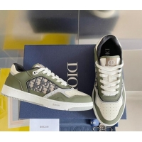 Good Looking Dior B27 Low-Top Sneakers in Oblique Galaxy Leather and Calfskin Green 122344