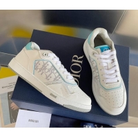 Stylish Dior B27 Low-Top Sneakers in Calfskin White/Blue 122667